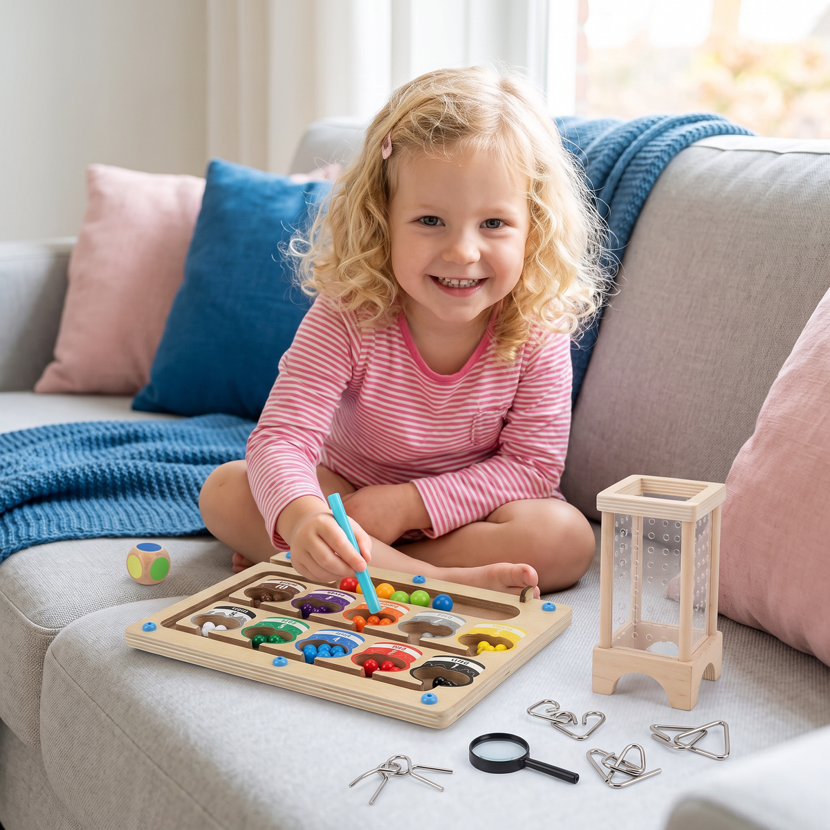 3-Delige Montessori Speel- & Ontwikkelingspuzzelset Voor Kinderen