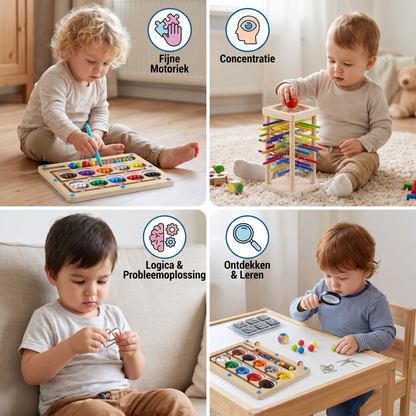 3-Delige Montessori Speel- & Ontwikkelingspuzzelset Voor Kinderen