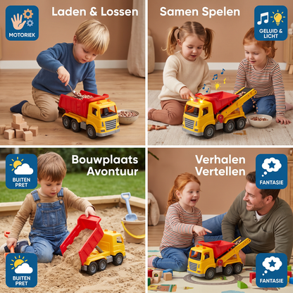 Bouwkipwagen Speelgoed Met Licht- & Geluidseffecten