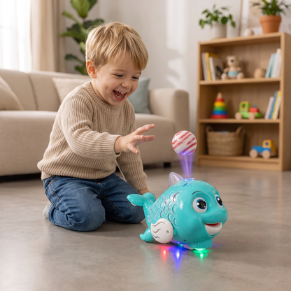 Interactief Zwevend Vissenspeelgoed Met Bal, Licht & Muziek