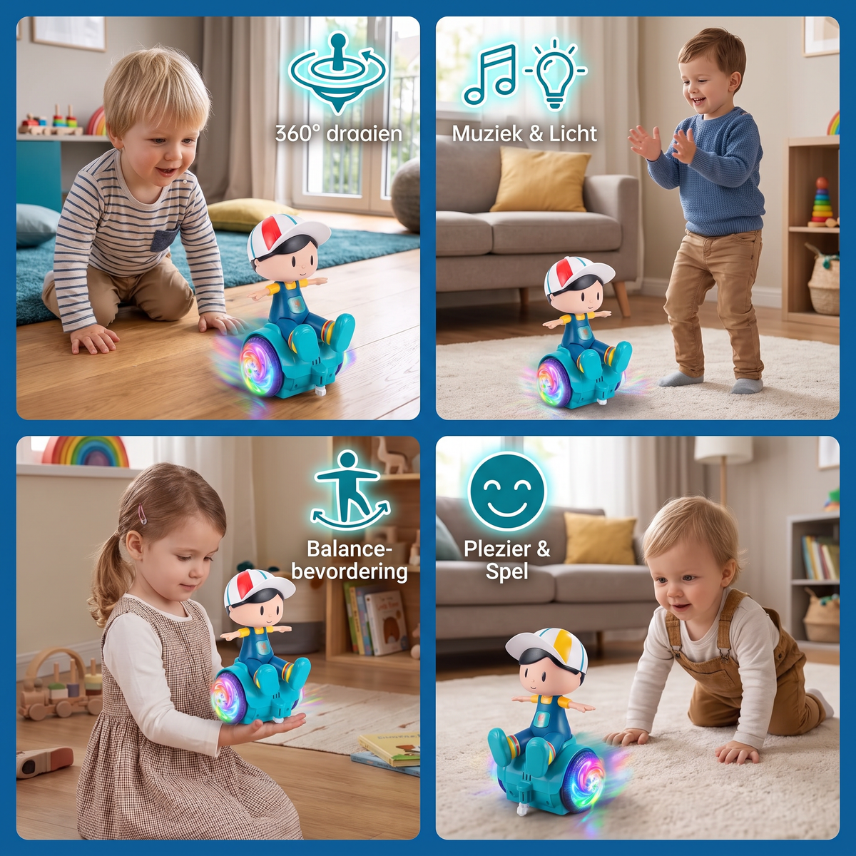 Interactief 360° Dans- & Balansspeelgoed Met Licht & Muziek