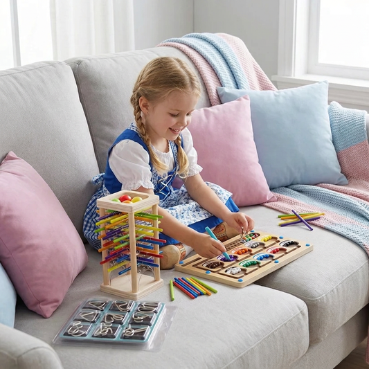 3-Delige Montessori Speel- & Ontwikkelingspuzzelset Voor Kinderen