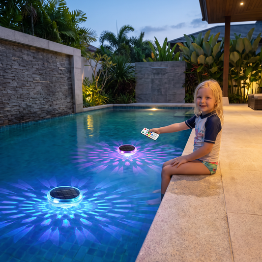 Drijvende LED-lamp op zonne-energie met afstandsbediening