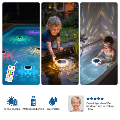 Drijvende LED-lamp op zonne-energie met afstandsbediening