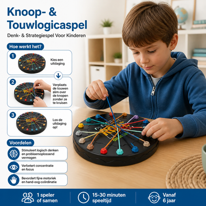 Knoop- & Touwlogicaspel – Denk- & Strategiespel Voor Kinderen