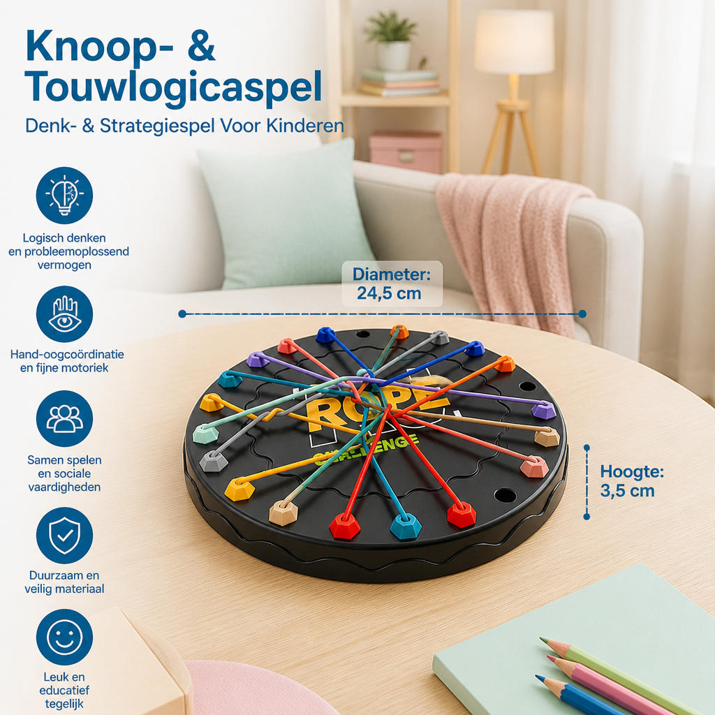 Knoop- & Touwlogicaspel – Denk- & Strategiespel Voor Kinderen