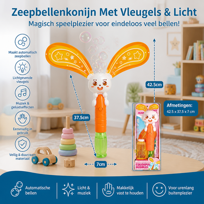 Zeepbellenkonijn Met Vleugels & Licht – Bubble Maker Voor Kinderen