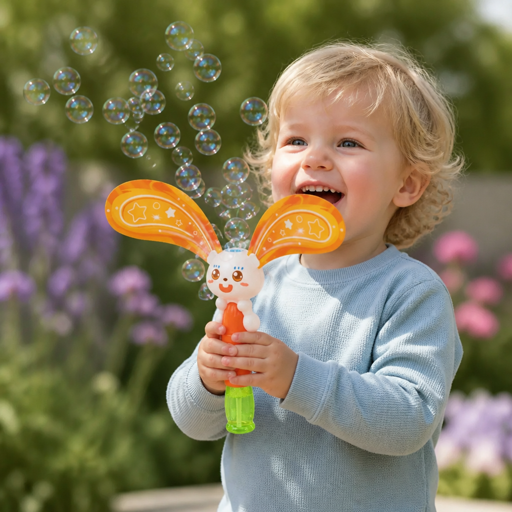 Zeepbellenkonijn Met Vleugels & Licht – Bubble Maker Voor Kinderen