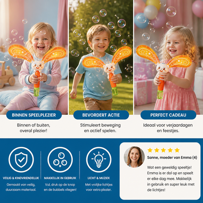 Zeepbellenkonijn Met Vleugels & Licht – Bubble Maker Voor Kinderen
