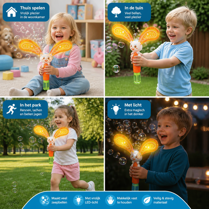 Zeepbellenkonijn Met Vleugels & Licht – Bubble Maker Voor Kinderen