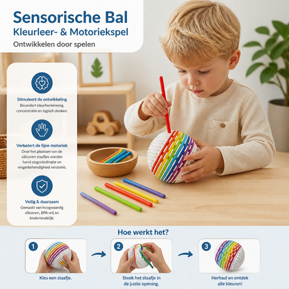 Montessori Sensorische Bal – Kleurleer- & Motoriekspel Van Siliconen