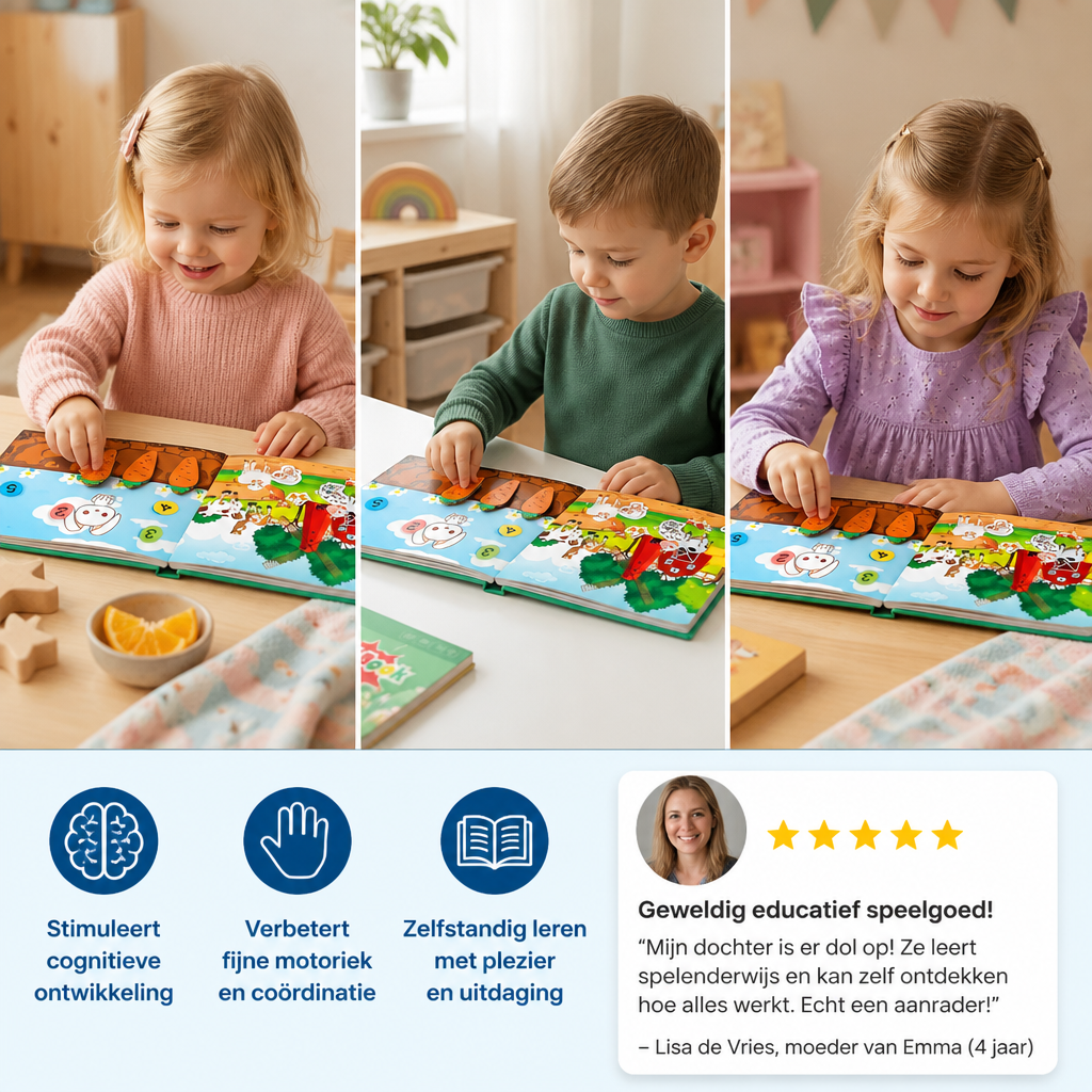 Montessori Stickerboek Voor Kinderen – Herbruikbaar Leer- & Bezigheidsboek