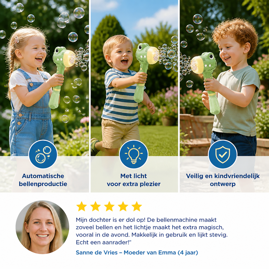Lichtgevende Zeepbellenstok Voor Kinderen – Automatische Bubble Maker
