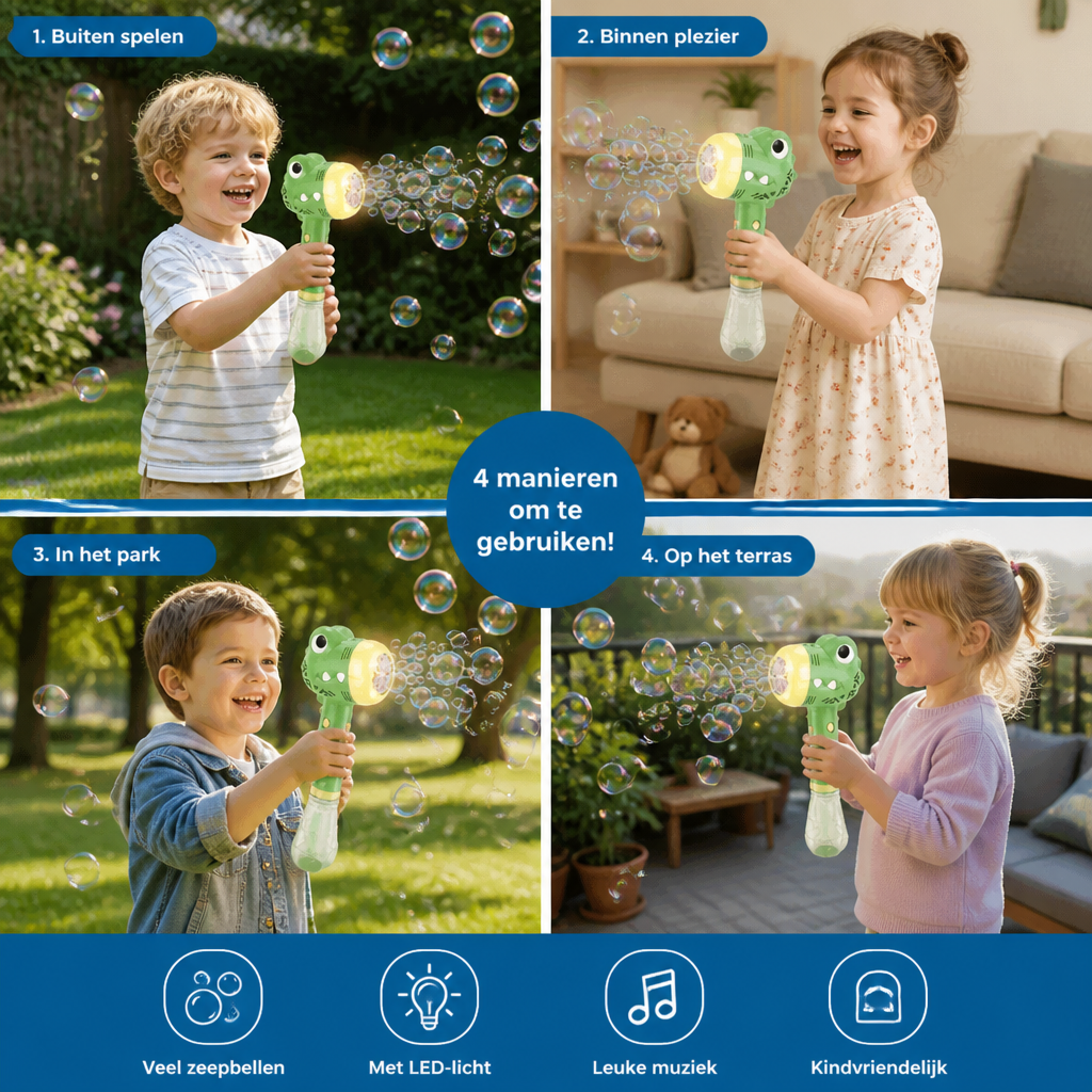 Lichtgevende Zeepbellenstok Voor Kinderen – Automatische Bubble Maker
