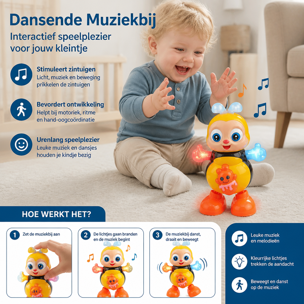 Dansende Muziekbij – Interactief Speelgoed Voor Baby's & Peuters