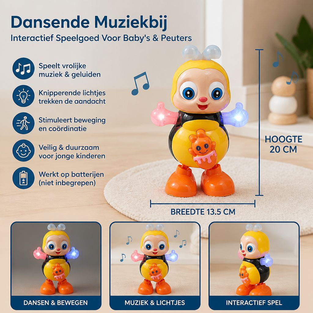 Dansende Muziekbij – Interactief Speelgoed Voor Baby's & Peuters