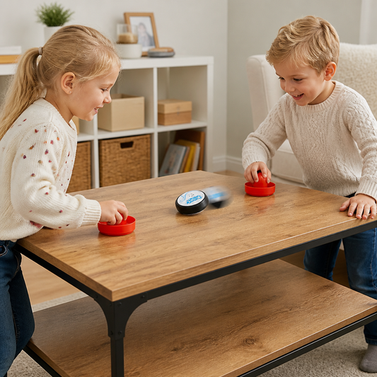 Mini Airhockeytafel Voor Kinderen – Snel Reactiespel Met Pucks