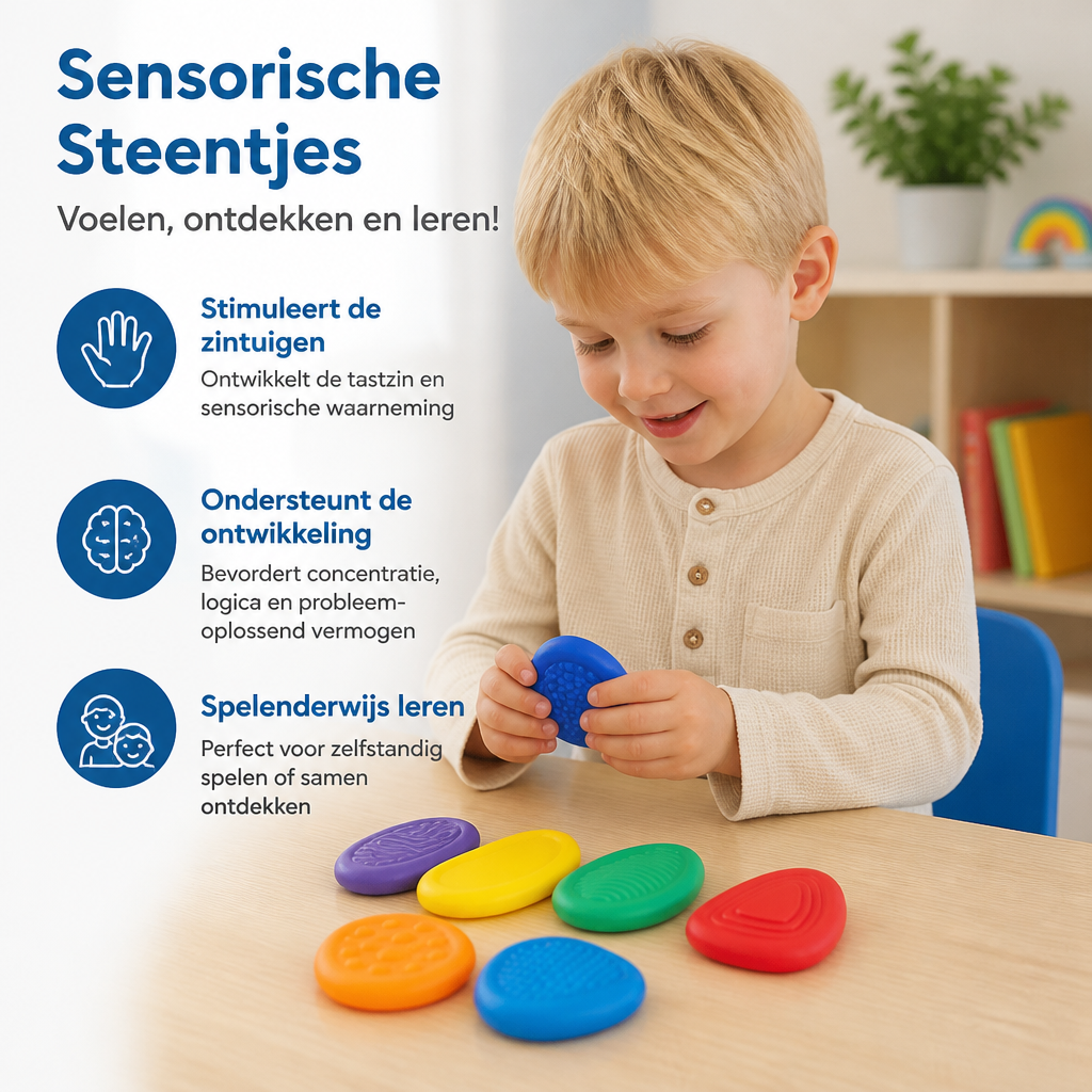Sensorische Steentjes Voor Kinderen – Voelen & Oppervlakken Ontdekken Leerspeelgoed