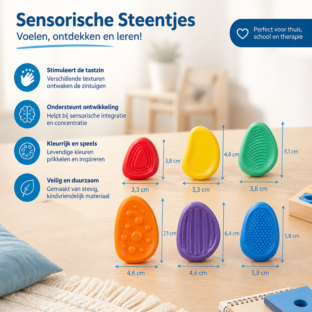 Sensorische Steentjes Voor Kinderen – Voelen & Oppervlakken Ontdekken Leerspeelgoed