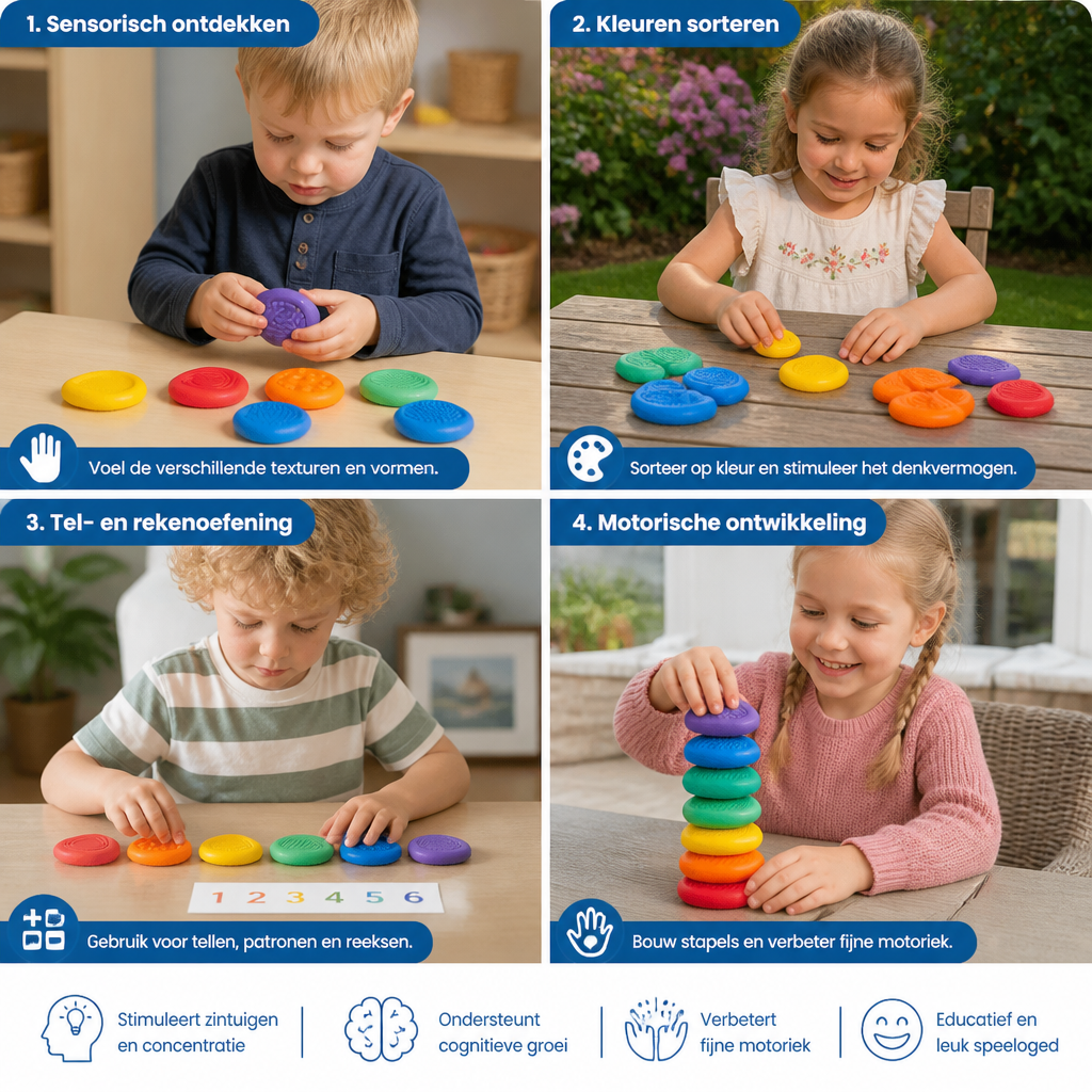 Sensorische Steentjes Voor Kinderen – Voelen & Oppervlakken Ontdekken Leerspeelgoed