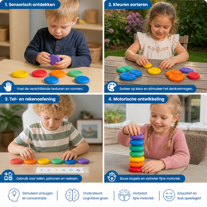 Sensorische Steentjes Voor Kinderen – Voelen & Oppervlakken Ontdekken Leerspeelgoed