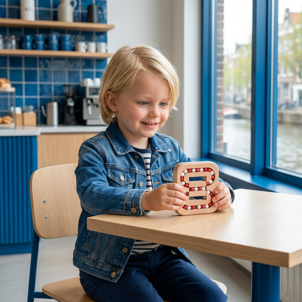 Handgemaakt Educatief Draaiende Bonen Vingerspel – Houten Denkspel Voor Kinderen