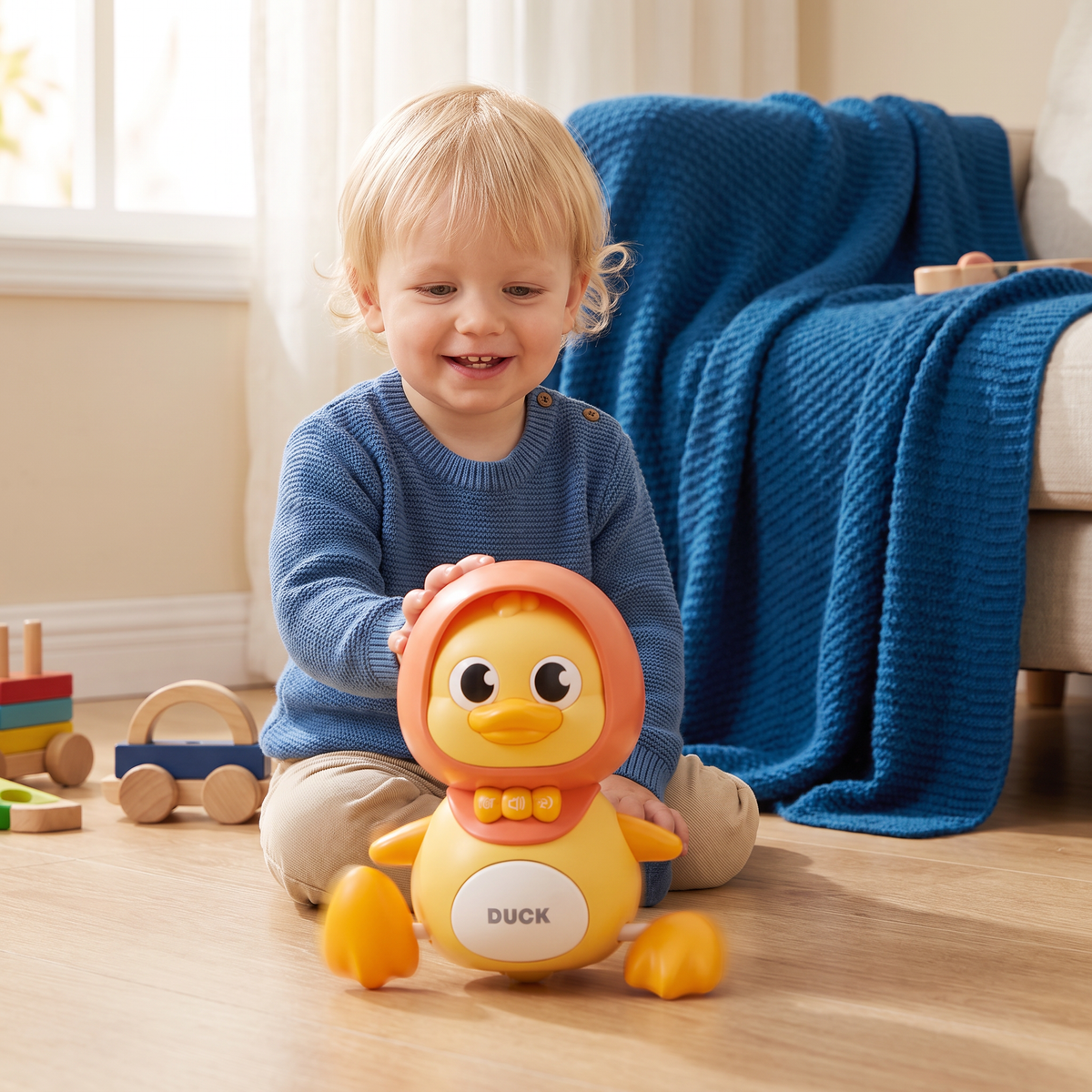 Watselende eendenfamilie – kinderspeelgoed