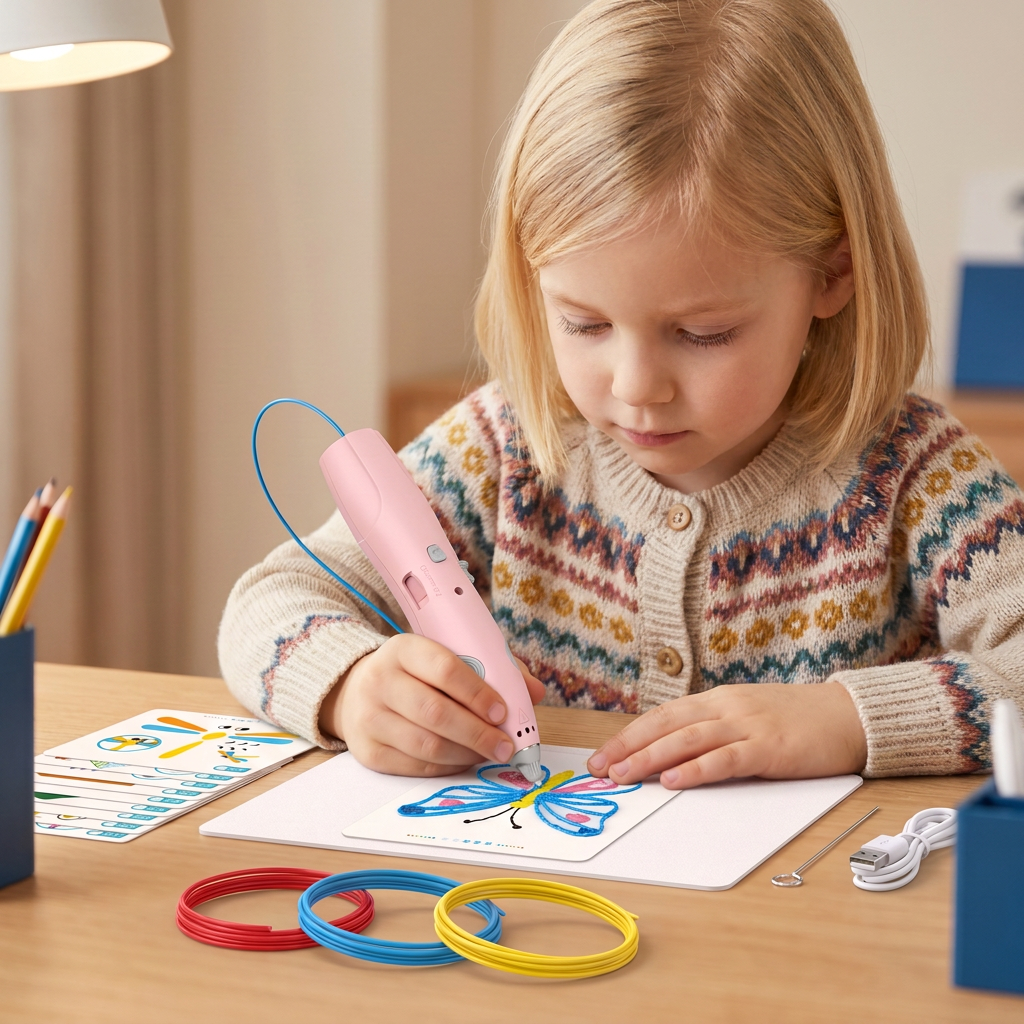 3D-Pen Set voor Kinderen met Lage Temperatuur – Veilig DIY-STEM-Tekenset