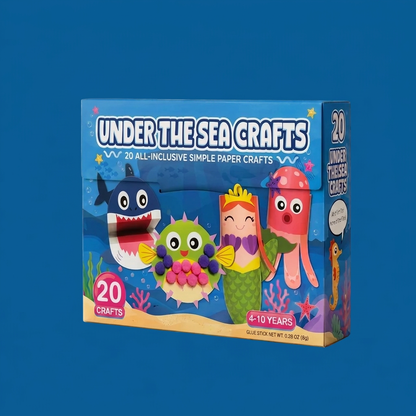 Kinder-Papierknutselbox – 20 Eenvoudige DIY-Knutselprojecten Voor Kinderen Van 3–10 Jaar Met Lijmstift, Plakband En Enveloppen
