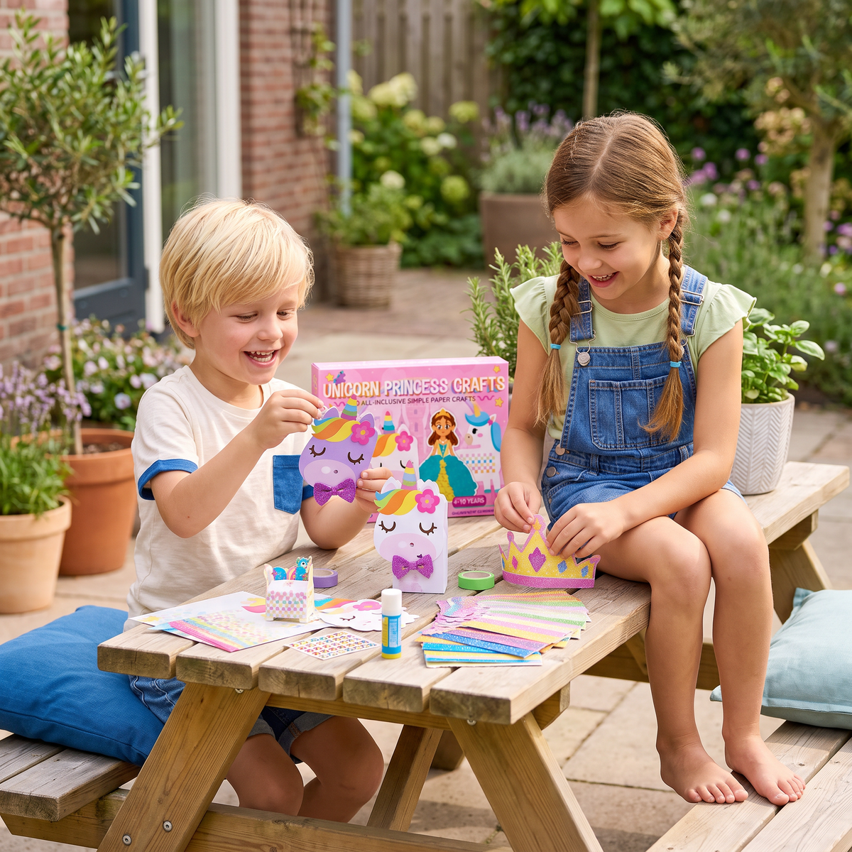 Kinder-Papierknutselbox – 20 Eenvoudige DIY-Knutselprojecten Voor Kinderen Van 3–10 Jaar Met Lijmstift, Plakband En Enveloppen