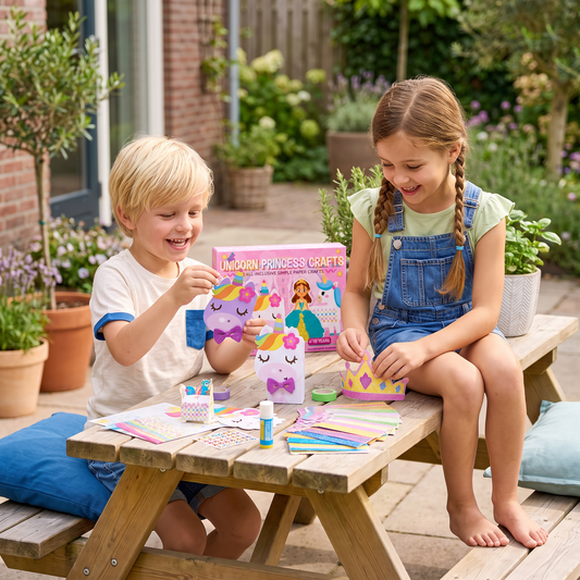 Kinder-Papierknutselbox – 20 Eenvoudige DIY-Knutselprojecten Voor Kinderen Van 3–10 Jaar Met Lijmstift, Plakband En Enveloppen