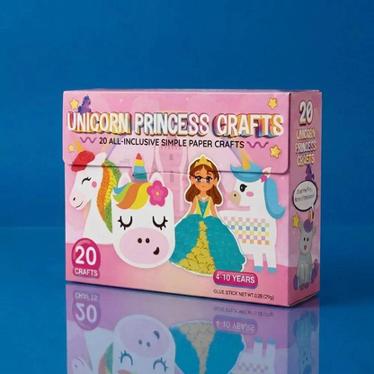 Kinder-Papierknutselbox – 20 Eenvoudige DIY-Knutselprojecten Voor Kinderen Van 3–10 Jaar Met Lijmstift, Plakband En Enveloppen