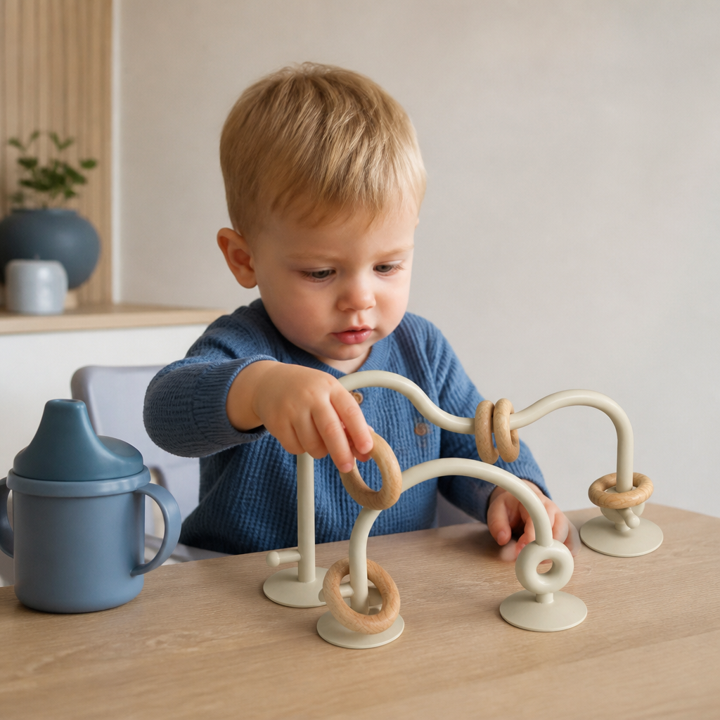 Siliconen Motorisch Speelgoed Voor Baby's – Zuignap Leerspeelgoed Voor Tafel & Kinderstoel