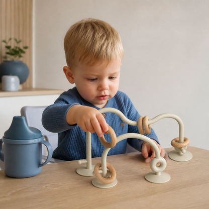 Siliconen Motorisch Speelgoed Voor Baby's – Zuignap Leerspeelgoed Voor Tafel & Kinderstoel