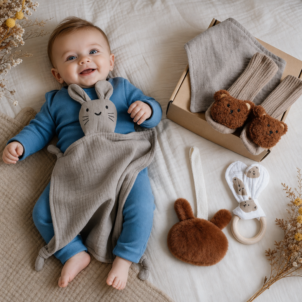 6-Delige Cadeaubox Set Voor Pasgeborenen – Eerste Babyuitzet