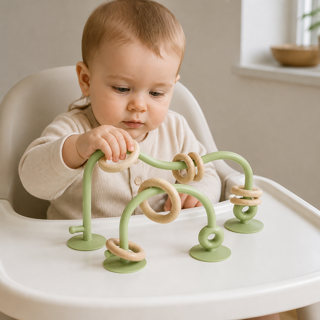 Siliconen Motorisch Speelgoed Voor Baby's – Zuignap Leerspeelgoed Voor Tafel & Kinderstoel