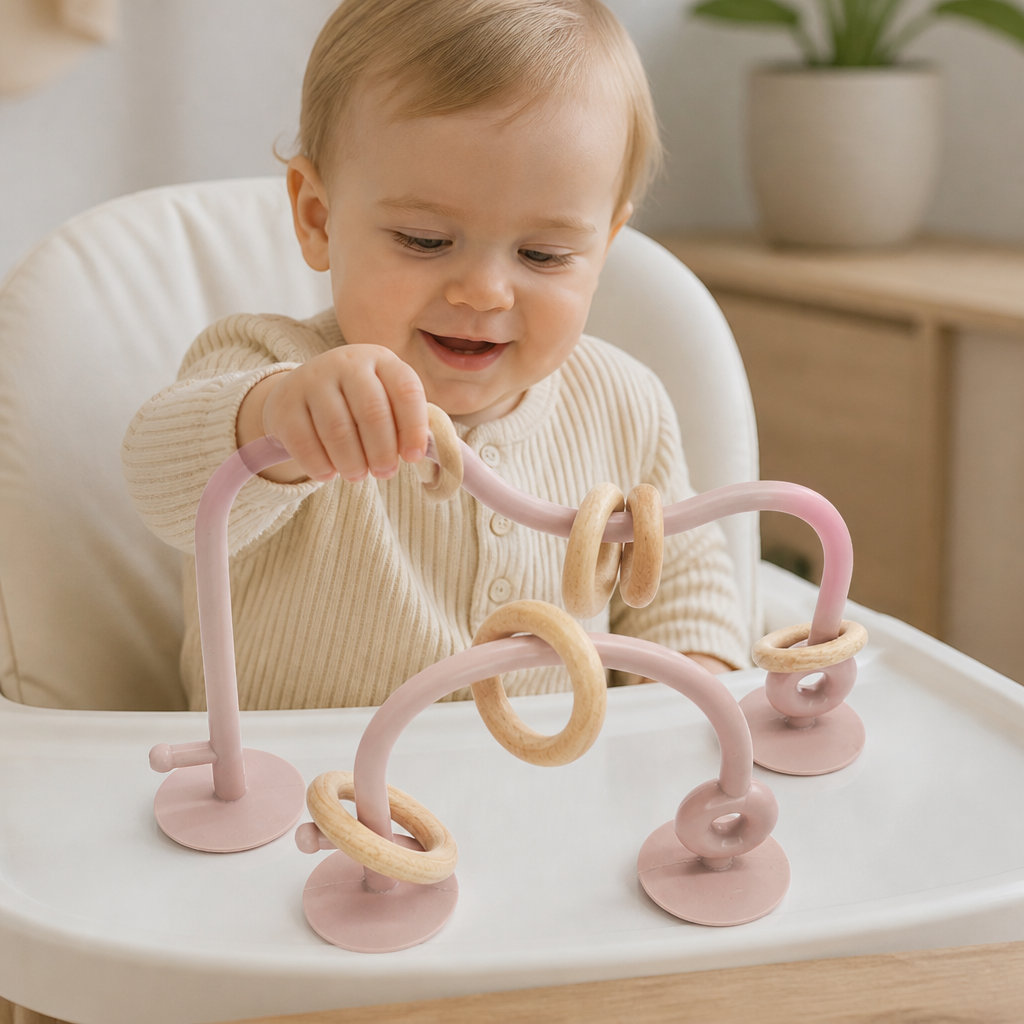 Siliconen Motorisch Speelgoed Voor Baby's – Zuignap Leerspeelgoed Voor Tafel & Kinderstoel