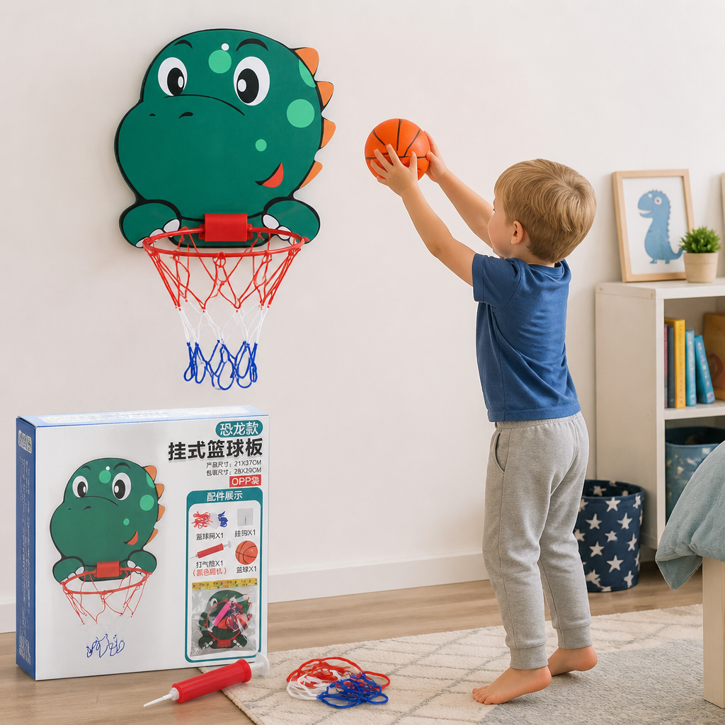 Schattige Dieren Basketbalset Voor Kinderen