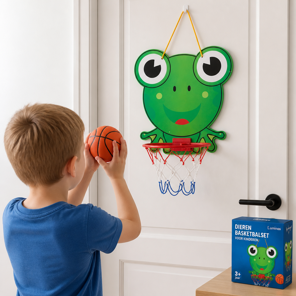 Schattige Dieren Basketbalset Voor Kinderen